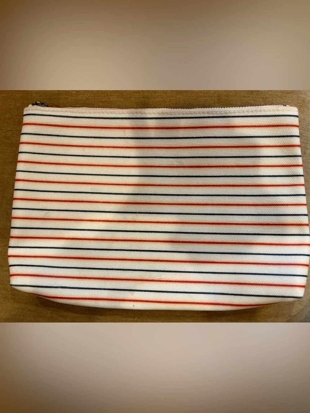 madewell red white blue pouch
